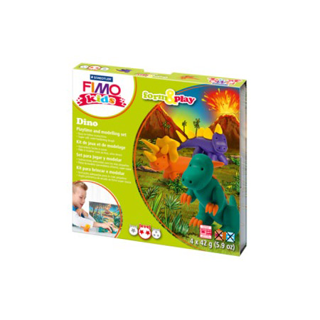 [8034 07 LZ] Pasta moldear fimo Kids dino 4und. Surt 42 gr Staedtler