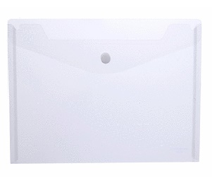 [105 CRISTAL] Sobre polipropileno con botón A4 Transparente Databank