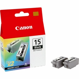 [BCI-15BK] Twin pack cartucho tinta genuina canon 15 negro x2