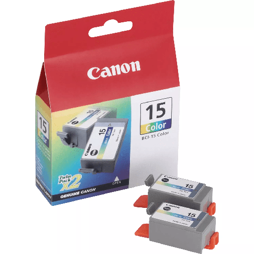 [BCI-15C] Twin pack cartucho tinta genuina canon 15 color x2