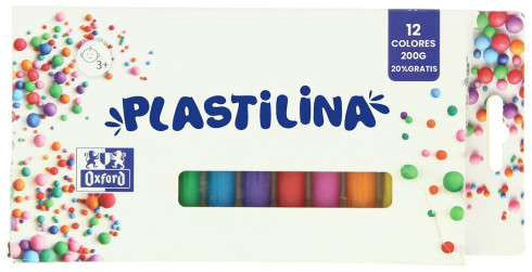 Plastilina oxf 12 colores 200g
