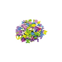 [68001100/COD. 5006] Figuras goma eva adhesivas letras y num. 170unid.