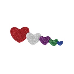 [68002500] Pack 59 figuras g.eva adhes.c/purp.corazones