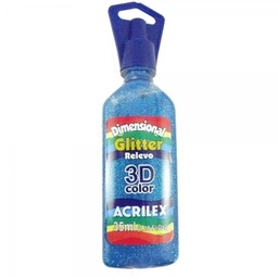 Pintura glitter Acrilex azul turquesa 211