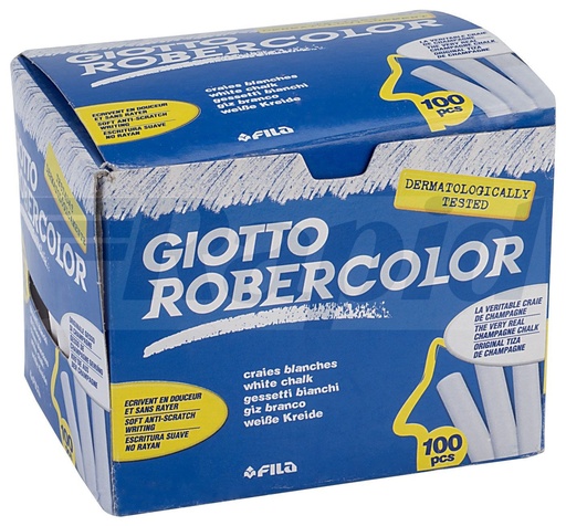 [538800] CAJA TIZA BLANCAS ROBERCOLOR 100u