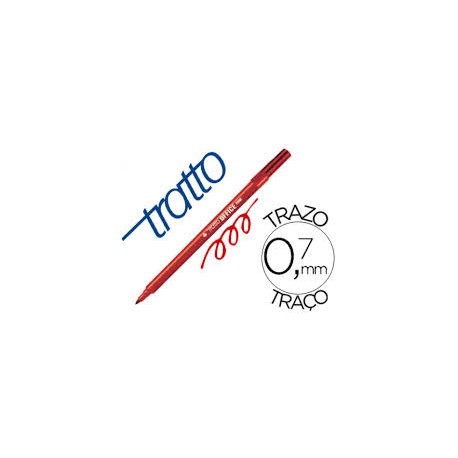 [730502] Tratto office fine rojo punta fibra