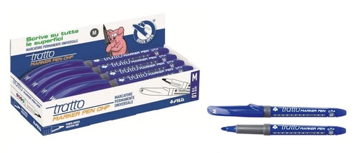 [806701] Marcador permanente alcohol tratto azul m