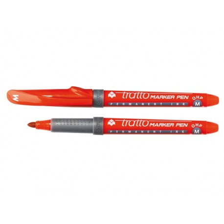 [806702] Marcador permanente alcohol tratto rojo m