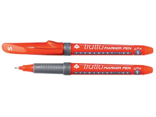 [806902] Marcador permanente alcohol tratto rojo s