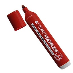 [841102] Permanente rojo punta redonda - fila