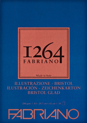 [19100655] BLOC BRISTOL I264 A3 200gr 50 HOJAS