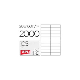 [1299] Etiquetas adhesivas 105x29mm 100h A4 Apli