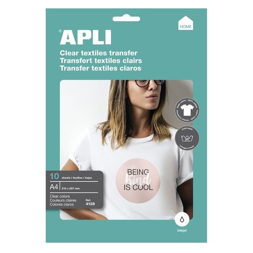 [4128] Paquete. Papel transfer camis. Blancas