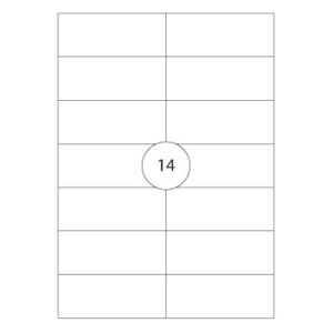 [04600170] Caja 100h. Etiq. A4 c/ rectos 105x42,4mm.