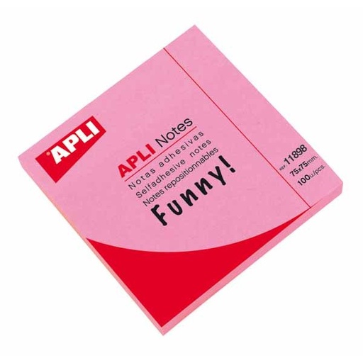 [11898] APLI NOTES 75x75 ROSA BRILLANTE 100H