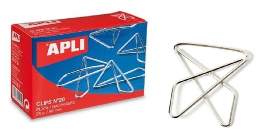 [11915] CLIPS GAVANIZADOS Nº 20 CAJA DE 25 u