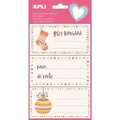 [13997] Etiquetas adhesivas para regalo navidad 9u.