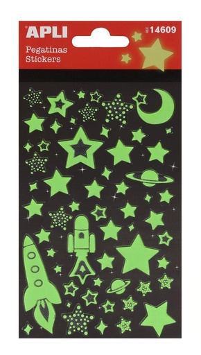 [14609] Pegatinas estrellas luminiscentes Apli