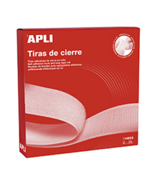 [14903] Cinta velcro adh gancho blanca 2cmx25m