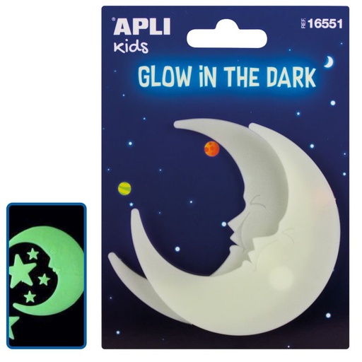 [16551] Pegatinas lunas luminiscentes 2 unid Apli