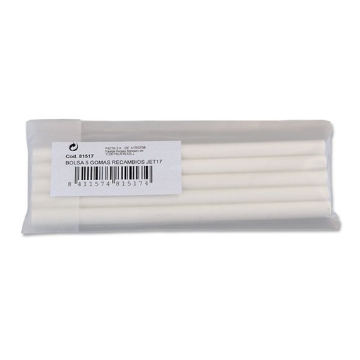 [81517] Recambio gomas Milan jet eraser bolsa 5 und.