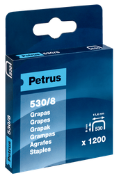 [77514] Grapas Petrus mod. 530/8 mm. Caja 1200 unid cobreada