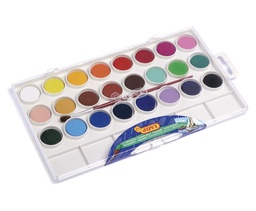 [800/24] Estuche plástico acuarelas 22mm 24 pastillas Jovi