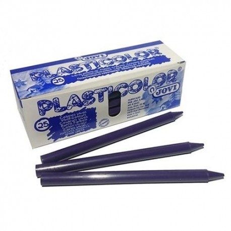 Plasticolor caja 25 ceras violeta