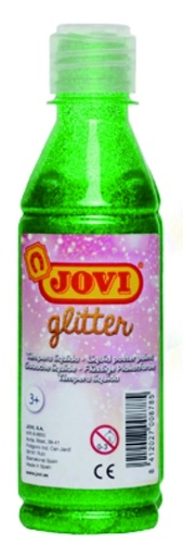 [517-17] Tempera liquida glitter verde 250ml. Jovi