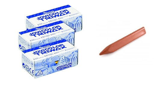 CAJACeras triwax marrón claro 12u
