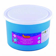 Pintura dedos azul jovi