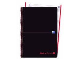 [400088244] Cuaderno espiral TED Oxford Black'n'Red EB1 A4 80H 5x5