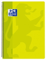 [40009319] Cuaderno espiral Fº 4x4 80h 90g tapa PP lima Oxford