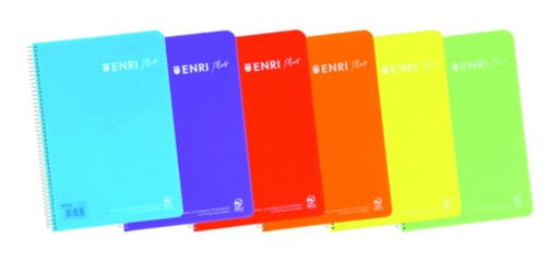 [400137332] CUADERNO ESPIRAL TAPAS PVC A5 CUADR 5x5 ENRI