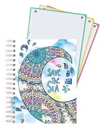 [400 148 222] Cuaderno Espiral "twist and colour" A5 5x5 90g 120h Oxford portada mandalas intercambiables