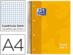 [100430200] Cuaderno espiral microperforado A4+ 90grs. 80h. Amarillo Oxford