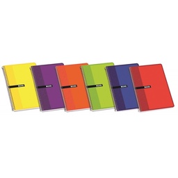 [100430104] Cuaderno espiral tapa blanda A5 1 línea enri