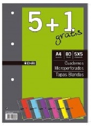 [100430088] Cuaderno espiral enri pack 5+1