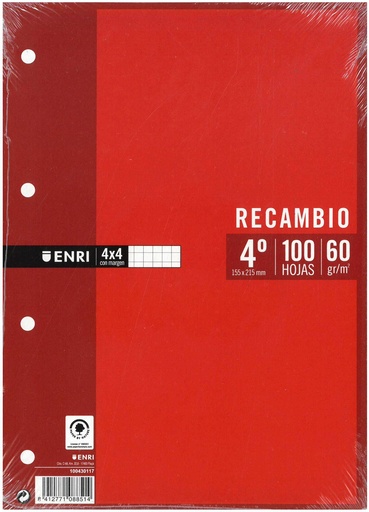 [100430117] Recambio A5 4x4 c/m 100h 60gr enri