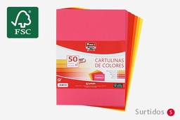 [00001494] Paquete. 50 cartulinas A4 180g. Surt. Fuertes i