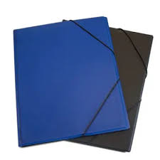 Carpeta gomas negro PVC Fº