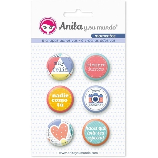 CHAPAS ADHESIVAS MOMENTOS-Pack 6 unid