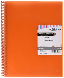 [39834352] Carpeta 40 fundas maxiplas naranja