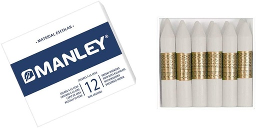 [MNC04442] C/12 ceras manley color blanco