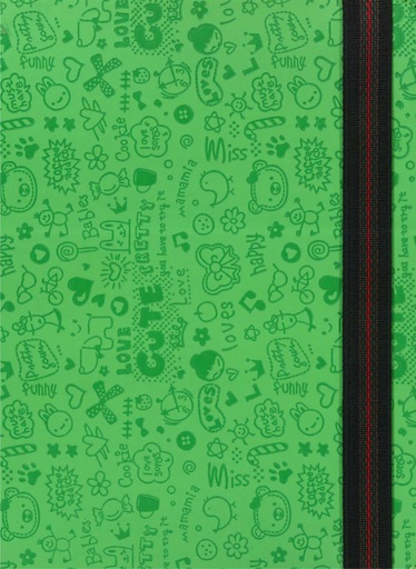Funda Tablet 7" verde dibujo bajorrelieve con goma