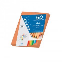 [30096] Cartulina naranja pack 50 hojas