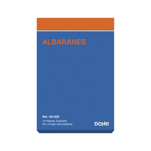 [50120D] Talonario albaranes 1/4 natural duplicado Dohe