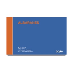 [50121T] Talonario albaranes 1/4 apaisado triplicado Dohe 10u