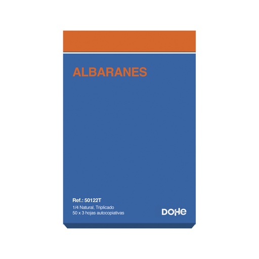 [50122T] Talonario albaranes 1/4 natural triplicado Dohe