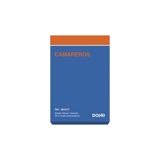 [50141T] Talonario camarero bolsillo natural triplicado Dohe
